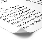 Roze Cherry Blossom Seating Chart Poster (Hoek)