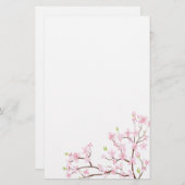 Roze Cherry Blossom Stationery Briefpapier (Voorkant / Achterkant)