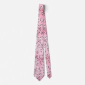 Roze Cherry Blossom Stropdas (Voorkant)