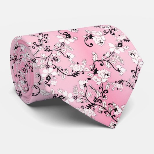 Roze Cherry Blossom Stropdas (Opgerold)