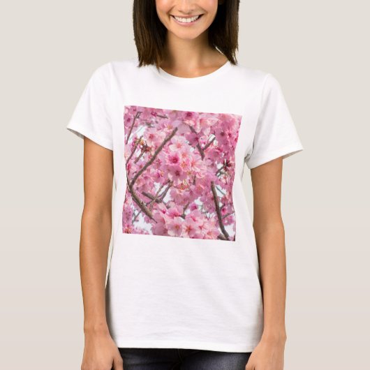 Roze Cherry Blossom T-shirt (Voorkant)
