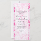 Roze Cherry Blossom Tall Invitation Kaart (Achterkant)