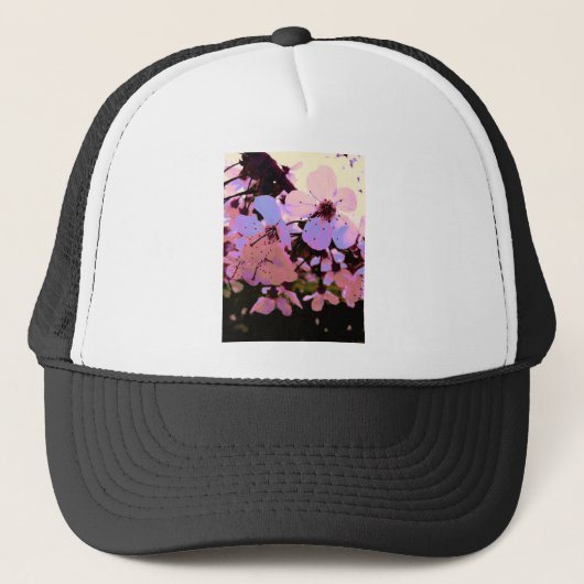 Roze Cherry Blossom Trucker Pet (Voorkant)
