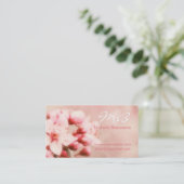  roze Cherry Blossom Visitekaartje (Staand voorkant)