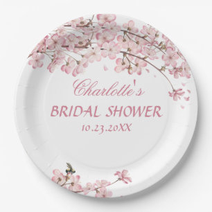 Roze Cherry Blossom Vrijgezellenfeest Paper Bord