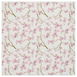  roze Cherry Blossom Waterverf Patroon Stof