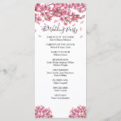 Roze Cherry Blossom Wedding Programma (Achterkant)