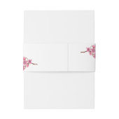 Roze Cherry Blossom Wedding Uitnodigingen Wikkel (Achterkant Voorbeeld)