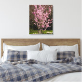 Roze Cherry Tree Canvas Afdrukken (Insitu (Slaapkamer))