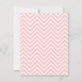 Roze Chevron Alice in Wonderland Tea Party Kaart (Achterkant)