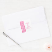 Roze Chevron Border Wedding Stickers (Envelop)