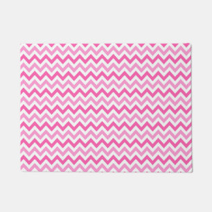 Roze Chevron Borstkanker Bewustzijnspatroon Deurmat
