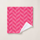 Roze Chevron Chic en zachte badkamer Essentieel Bad Handdoek (Wasdoekje)
