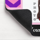 Roze chevron fotosjabloon muismat (Hoek)