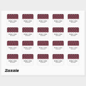 Roze Chevron Glitter Wedding Stickers (Vel)