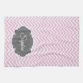 Roze Chevron Kitchen Towel Theedoek (Horizontaal)