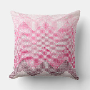 Roze Chevron Kussen