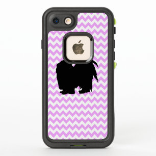 Roze Chevron met Shih Tzu Silhouette