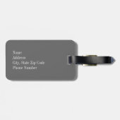 Roze Chevron met Turquoise Monogram Bagagelabel (Achterkant horizontaal)