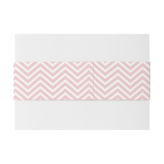 Roze Chevron of Kies Kleur Uitnodigingen Wikkel (Achterkant Voorbeeld)