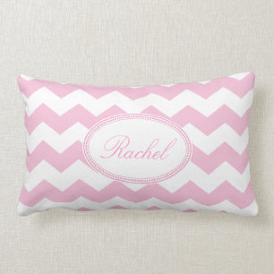 Roze Chevron Patroon Kussen