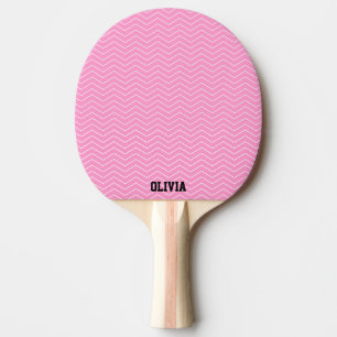 Roze chevron pingpong paddle voor tafeltennis tafeltennisbatje
