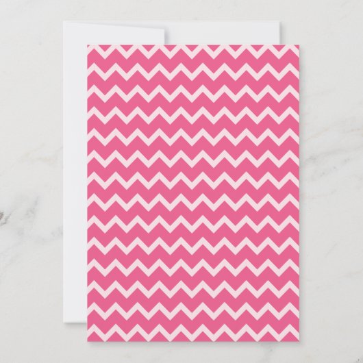 Roze Chevron Stylish Graduation Party Uitnodiginge Kaart (Achterkant)