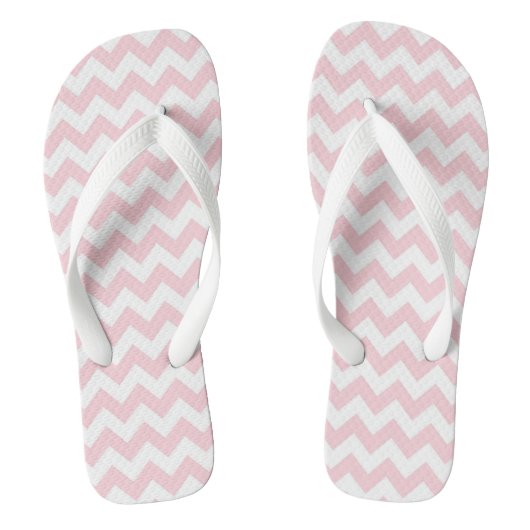 Roze Chevron Teenslippers (Voetbed)