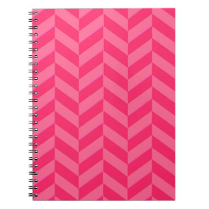 Roze Chevron Trendy Schrijven Dagboek Notitieboek
