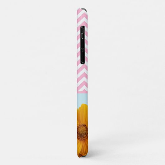 Roze Chevrons & Daisies Case-Mate iPhone Case (Achterkant/links)