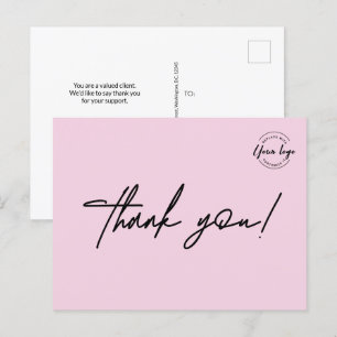 Roze Chic Custom Beauty Salon Logo Business Briefkaart