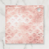 Roze  Chic Floral en Damask Bedankjes Labels (Achterkant)