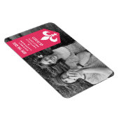 Roze Chic Flourish Banner sparen de Magnet van de  Magneet (Rechterzijde)