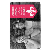 Roze Chic Flourish Banner sparen de Magnet van de  Magneet (Verticaal)