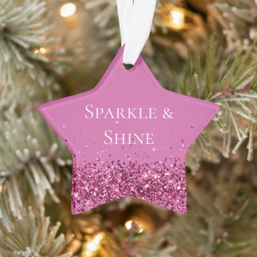 Roze Chic Glitter Sparkle Ornament (Boom)