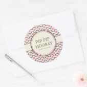 Roze Chic Vrijgezellenfeest Dessert Tafel Label La (Envelop)