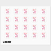 Roze Chicago vrijgezellenweekend Ronde Sticker (Vel)