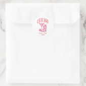 Roze Chicago vrijgezellenweekend Ronde Sticker (Tas)