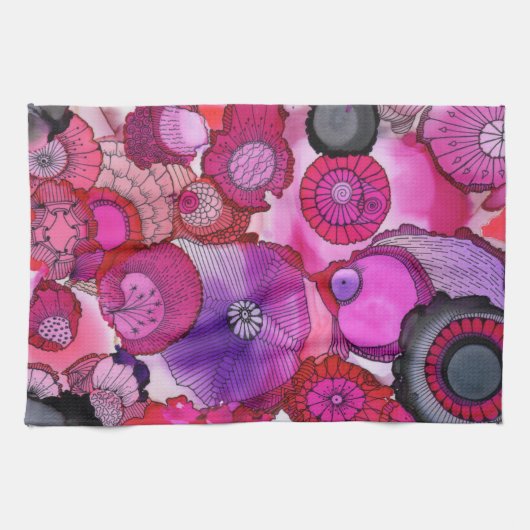 Roze Chicken Kitchen Towel Theedoek (Horizontaal)