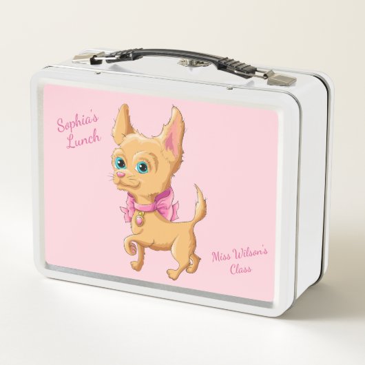 Roze Chihuahua Lunch Box (Achterkant)