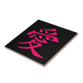Roze Chinees Liefde Symbool Tegeltje (Zijkant)