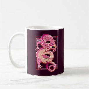 Roze Chinese draak Koffiemok