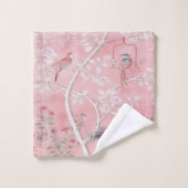 Roze Chinoiserie 3 Stuk Luxe Bad Handdoek (Wasdoekje)