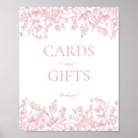 Roze Chinoiserie Bloemen Kaarten & Geschenken Tek