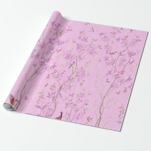 Roze Chinoiserie Chinese Decoupage Cadeaupapier