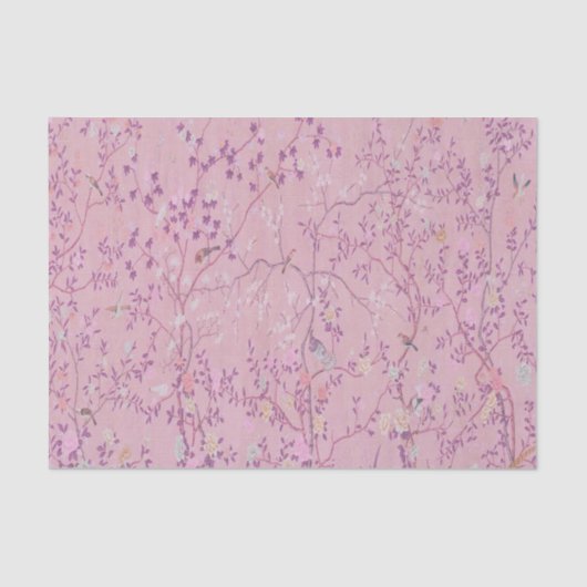 Roze Chinoiserie Chinese Decoupage Tissuepapier (Voorkant)