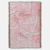 Roze Chinoiserie Deken (Voorkant Verticaal)
