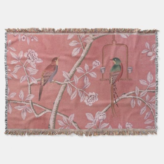 Roze Chinoiserie Deken (Voorkant)