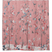 Roze Chinoiserie Douchegordijn (Voorkant)