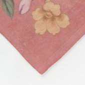 Roze Chinoiserie Fleece Deken (Hoek)